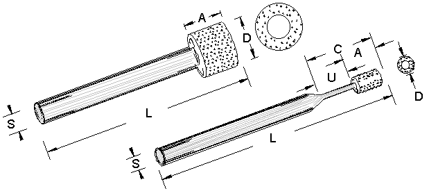 DIAMOND MOUNTED POINTS