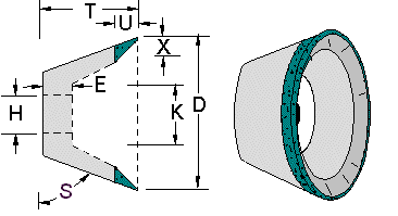 11V9 CBN CUP WHEEL